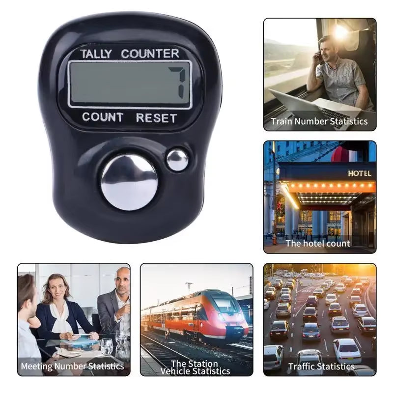 Mini Finger Counter Islamic Bead 5 Digital LED Electronic Handheld Tally Counter Clicker Counter Ring