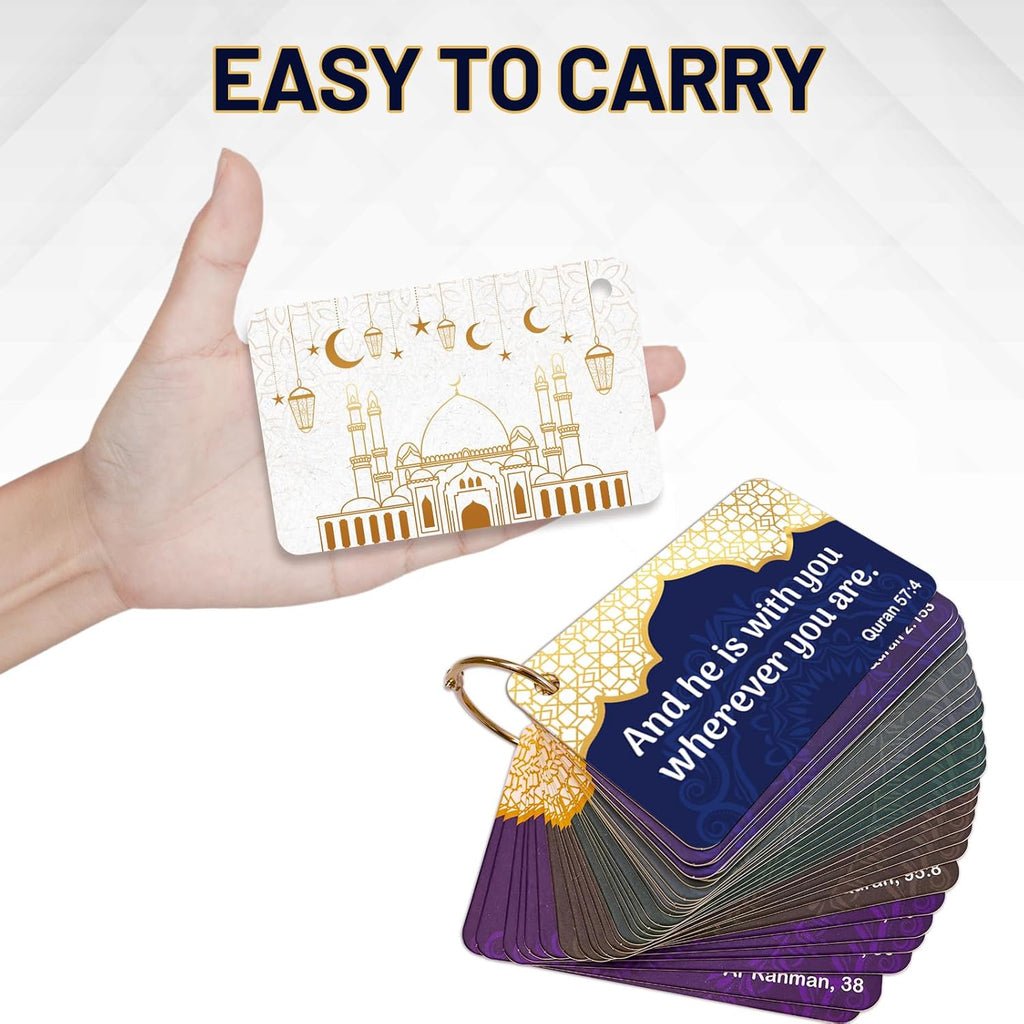 Ramadan Gifts 30 PCS Islamic Affirmations Cards for Men Women English Quran Vers