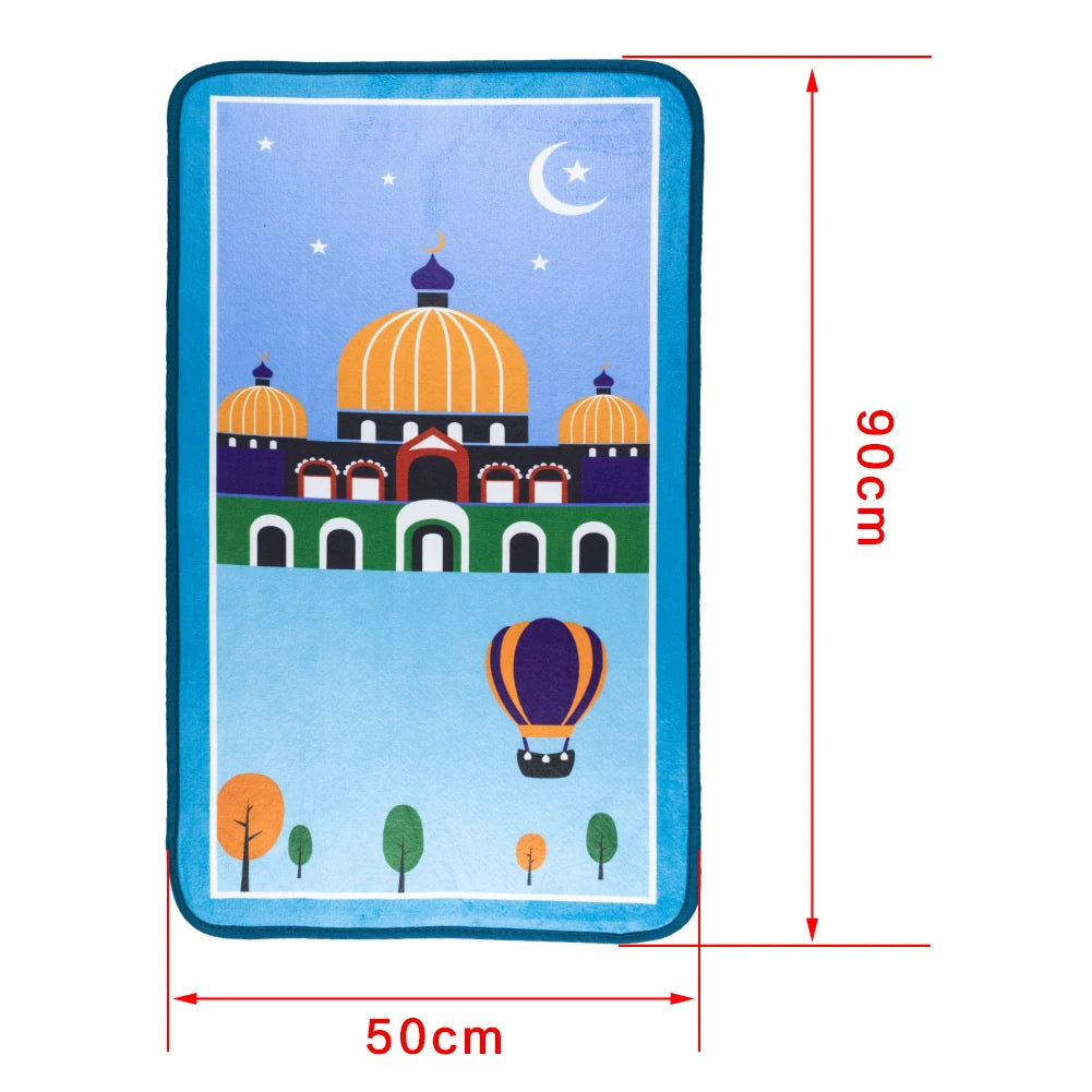 Thick Islam Prayer Rug Child Prayer Mat 90 X 50Cm Kids Islamic Gift Children Carpet Custom Prayer Rug Mat for Children