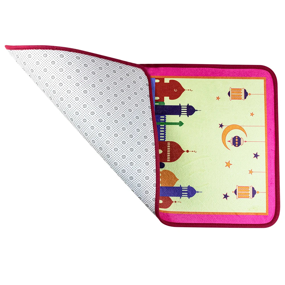 Thick Islam Prayer Rug Child Prayer Mat 90 X 50Cm Kids Islamic Gift Children Carpet Custom Prayer Rug Mat for Children