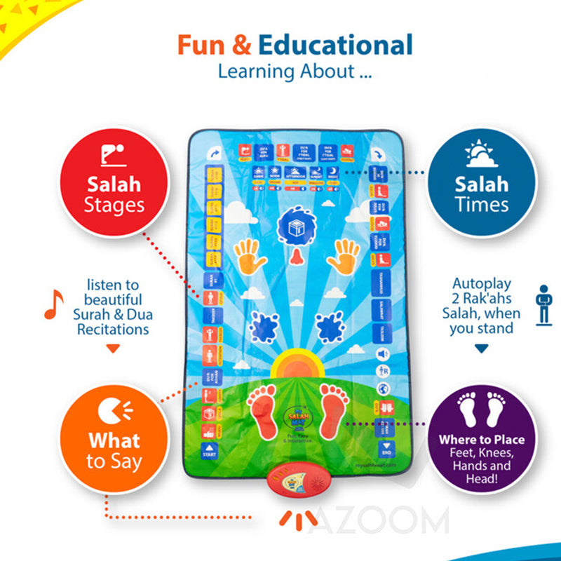 Interactive Kids Prayer Mat | My Salah Mat| Kids Gift| Ramadan