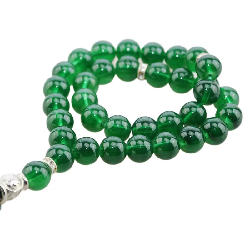 Muslim 12Mm Tasbih 33 Beads Islam Prayer Rosary Islamic Religious Eid Ramadan Gift round Beads with Tassel