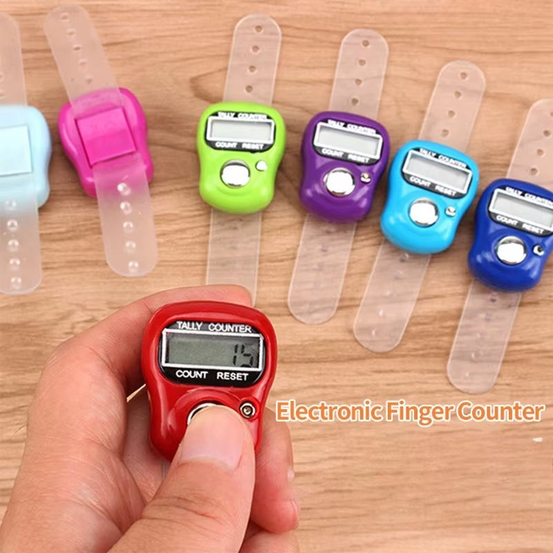 Mini Finger Counter Islamic Bead 5 Digital LED Electronic Handheld Tally Counter Clicker Counter Ring