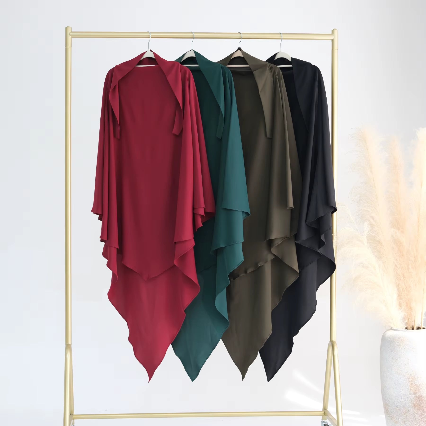 Extra-Long Khimar Hijab Scarf for Muslim Women, Islamic Clothing Prayer Headcover, Dubai Turkish Hijabi Headscarf, Ramadan Eid