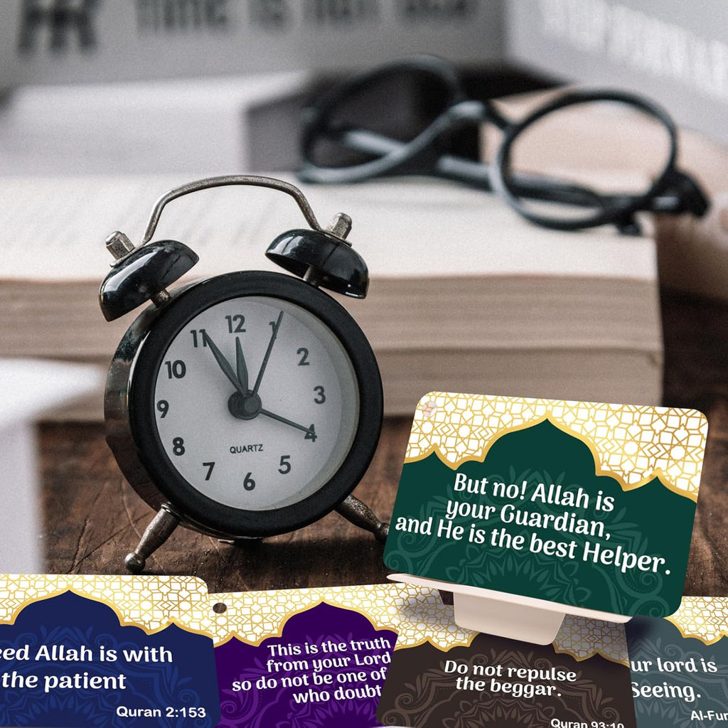 Ramadan Gifts 30 PCS Islamic Affirmations Cards for Men Women English Quran Vers