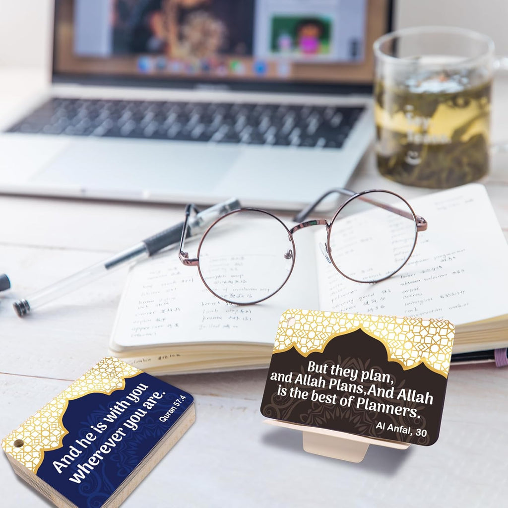 Ramadan Gifts 30 PCS Islamic Affirmations Cards for Men Women English Quran Vers