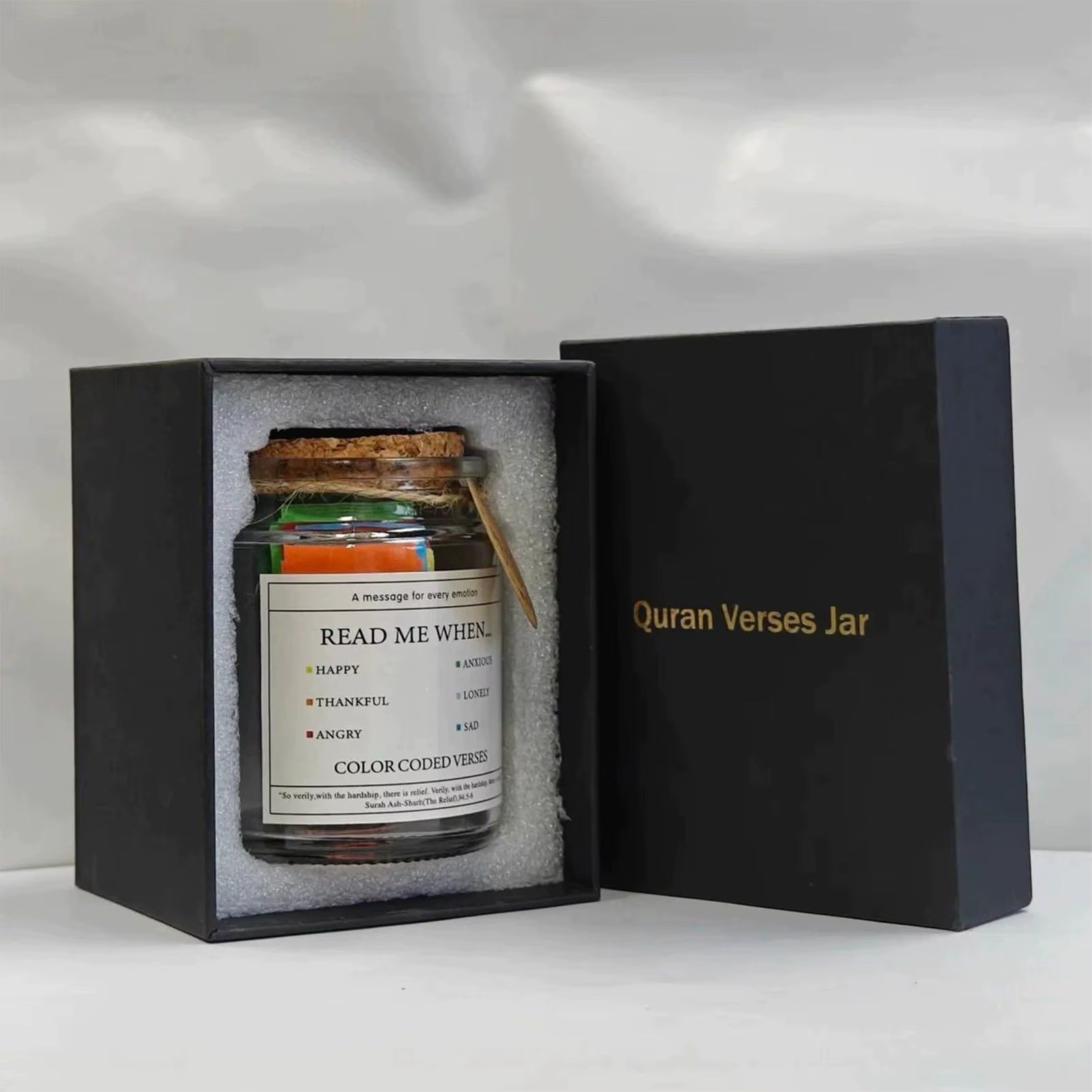 Quran Verse Jar Spiritual Comfort Prayer Bottle Emotional Scripture Jars Notes for Reading Quran Islamic Muslim Prayer Gifts