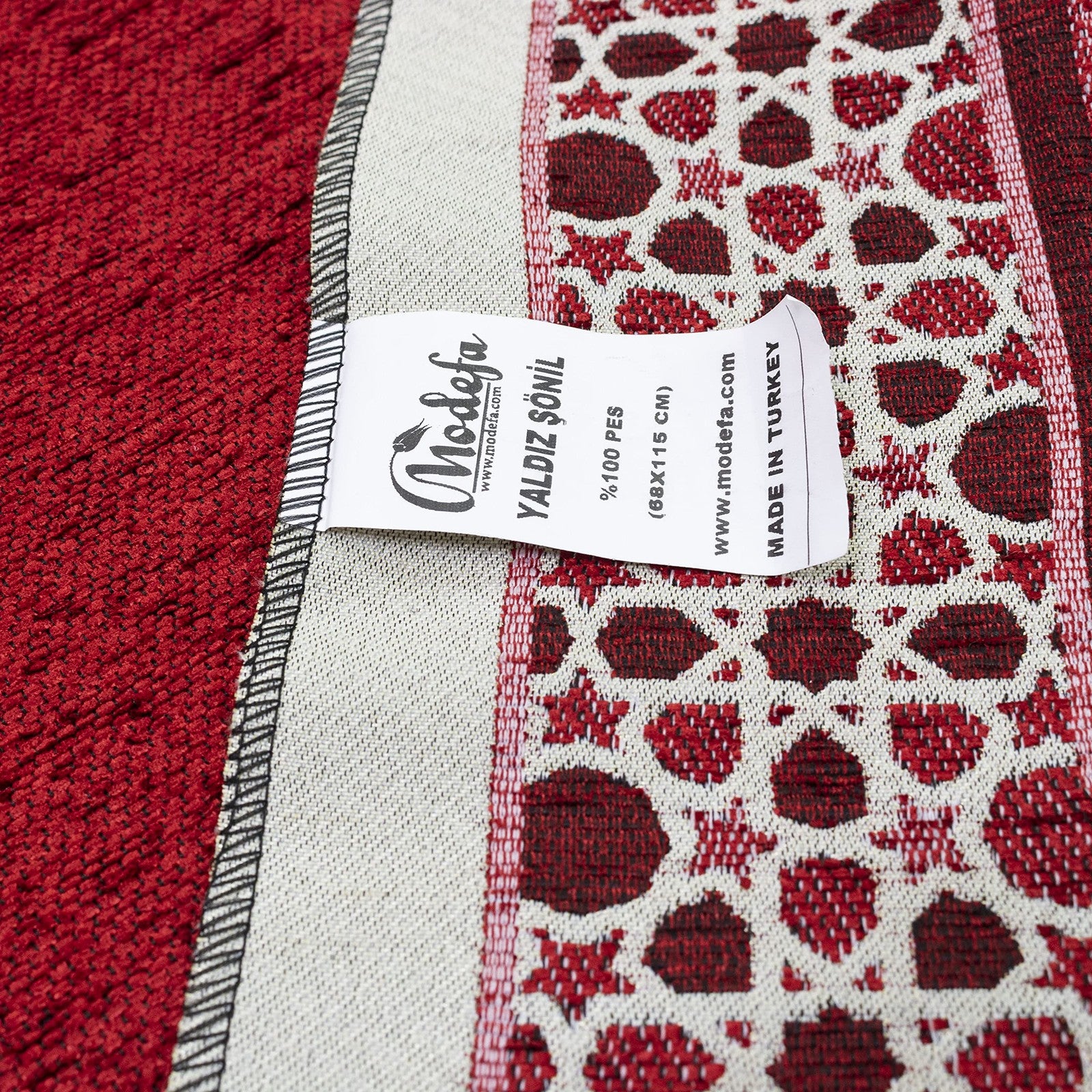 Modefa Turkish Islamic Prayer Mat - Thin Woven Chenille Praying Rug Carpet For