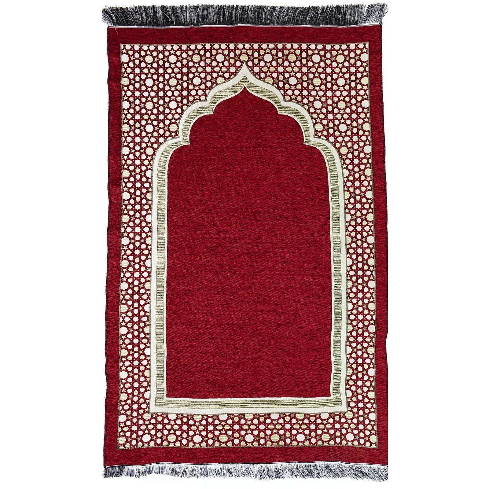Modefa Turkish Islamic Prayer Mat - Thin Woven Chenille Praying Rug Carpet For