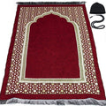 Modefa Turkish Islamic Prayer Mat - Thin Woven Chenille Praying Rug Carpet For