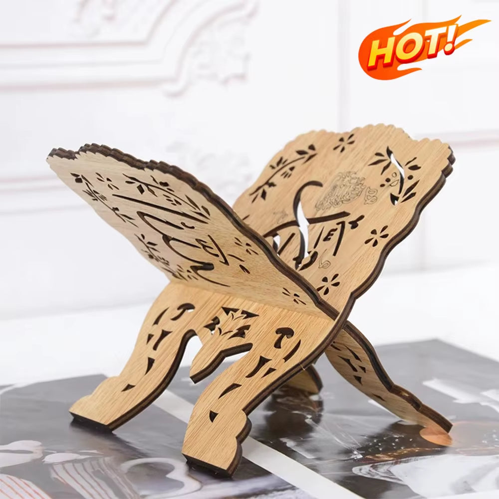 DIY Kuran Quran Koran Holy Book Stand Holder Folding Bible Bookshelf Ramadan Muslim Islamic Eid Organizer Display Reading Prayer