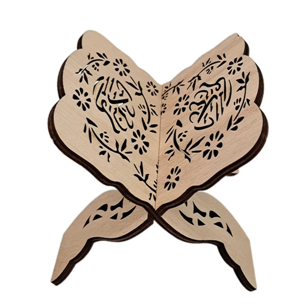 DIY Kuran Quran Koran Holy Book Stand Holder Folding Bible Bookshelf Ramadan Muslim Islamic Eid Organizer Display Reading Prayer