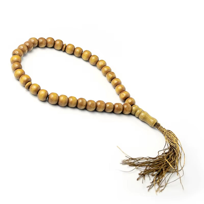 Muslim 12Mm Tasbih 33 Beads Islam Prayer Rosary Islamic Religious Eid Ramadan Gift round Beads with Tassel