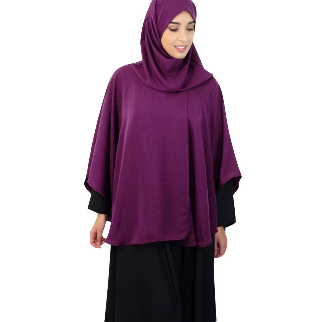 Muslim Hijab Overhead Prayer Dress for Women Islamic Scarf Burka Big Shawls Tops Shirts Ramadan Worship Service