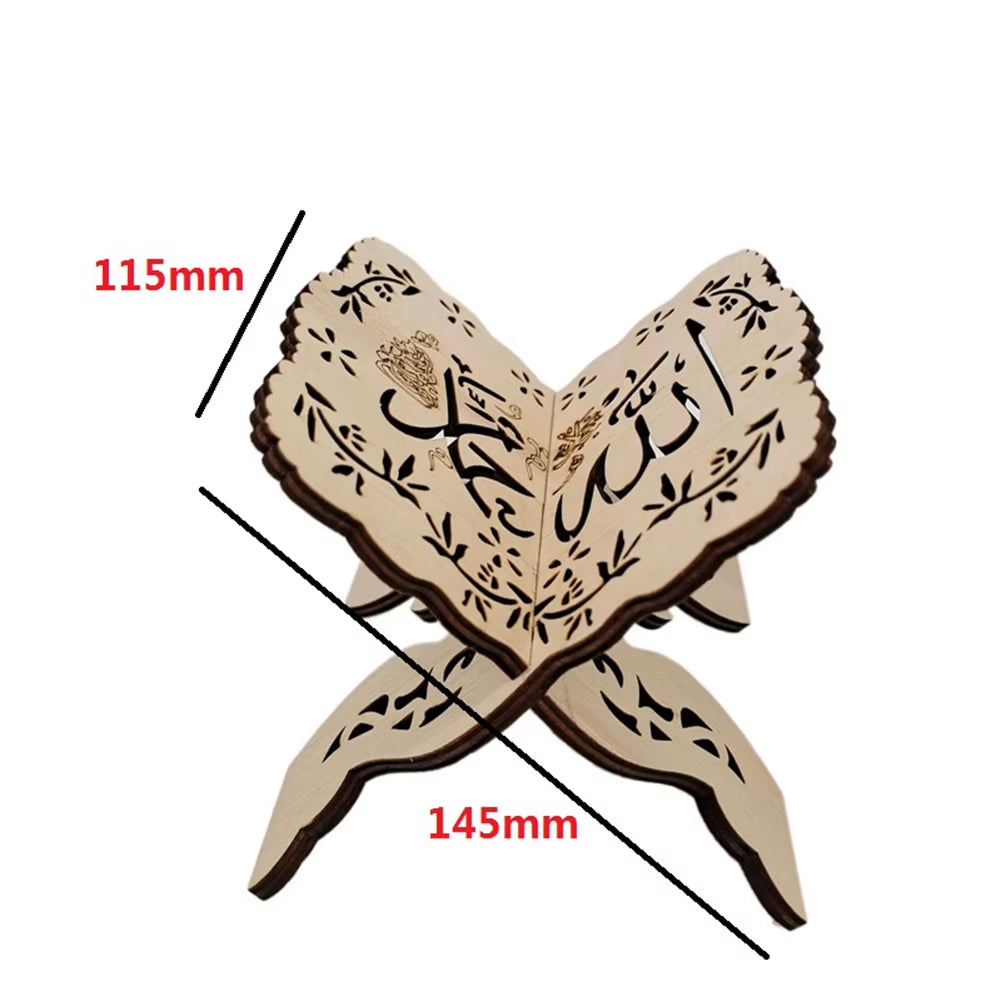 DIY Kuran Quran Koran Holy Book Stand Holder Folding Bible Bookshelf Ramadan Muslim Islamic Eid Organizer Display Reading Prayer