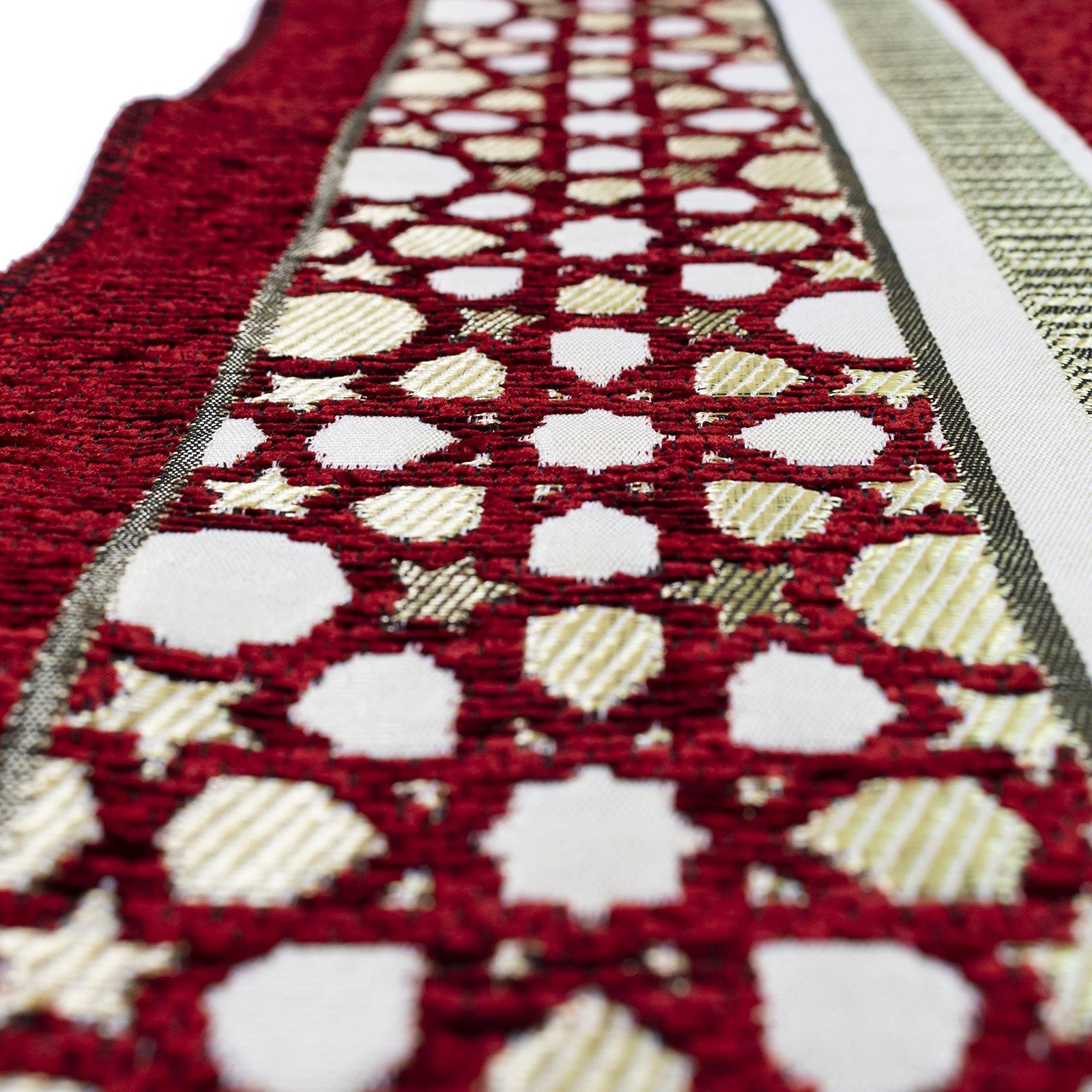 Modefa Turkish Islamic Prayer Mat - Thin Woven Chenille Praying Rug Carpet For