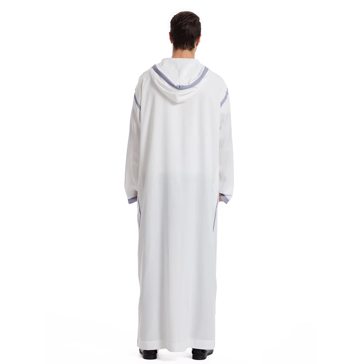 Muslim Men Hooded Robe Dishdasha Modest Islamic Dubai Saudi Prayer Abaya Kaftan Eid Ramadan Morocco Jubba Arab Thobe Abayas