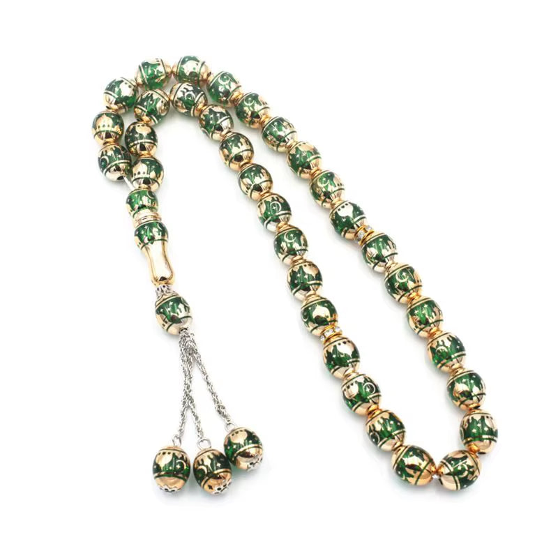 Muslim 12Mm Tasbih 33 Beads Islam Prayer Rosary Islamic Religious Eid Ramadan Gift round Beads with Tassel