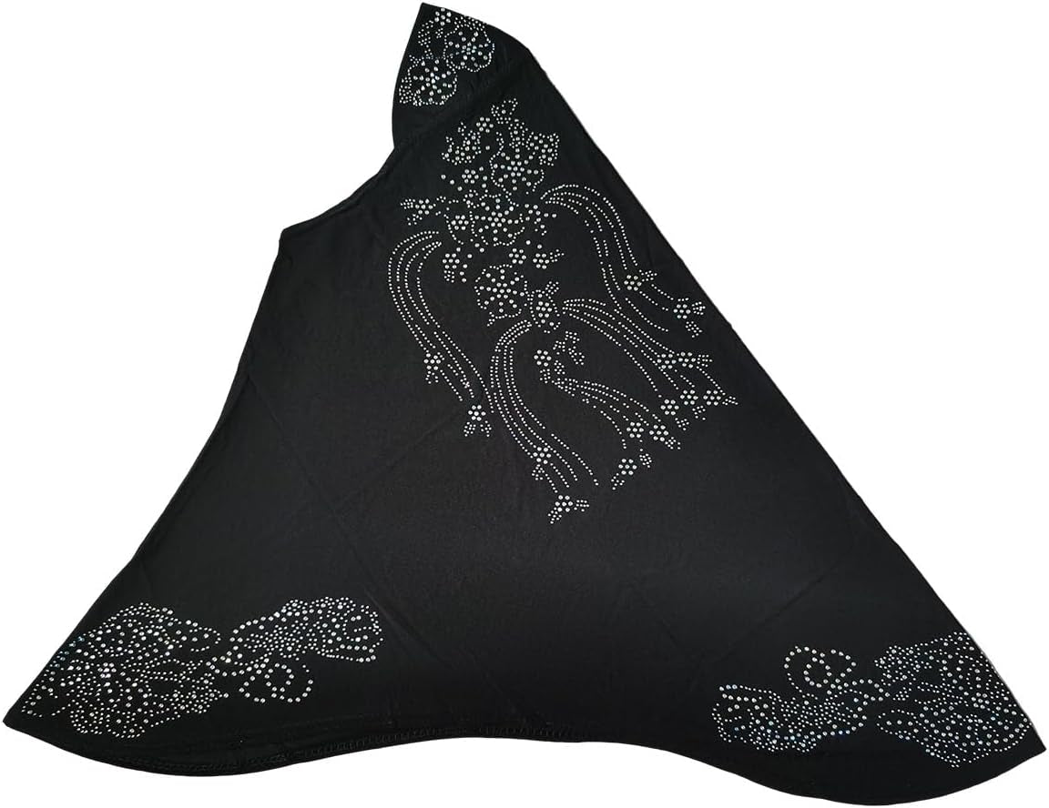 Muslim Islam Crystal Headscarf Hijabs Cap for Women Girl Cotton Long Scarf Wrap