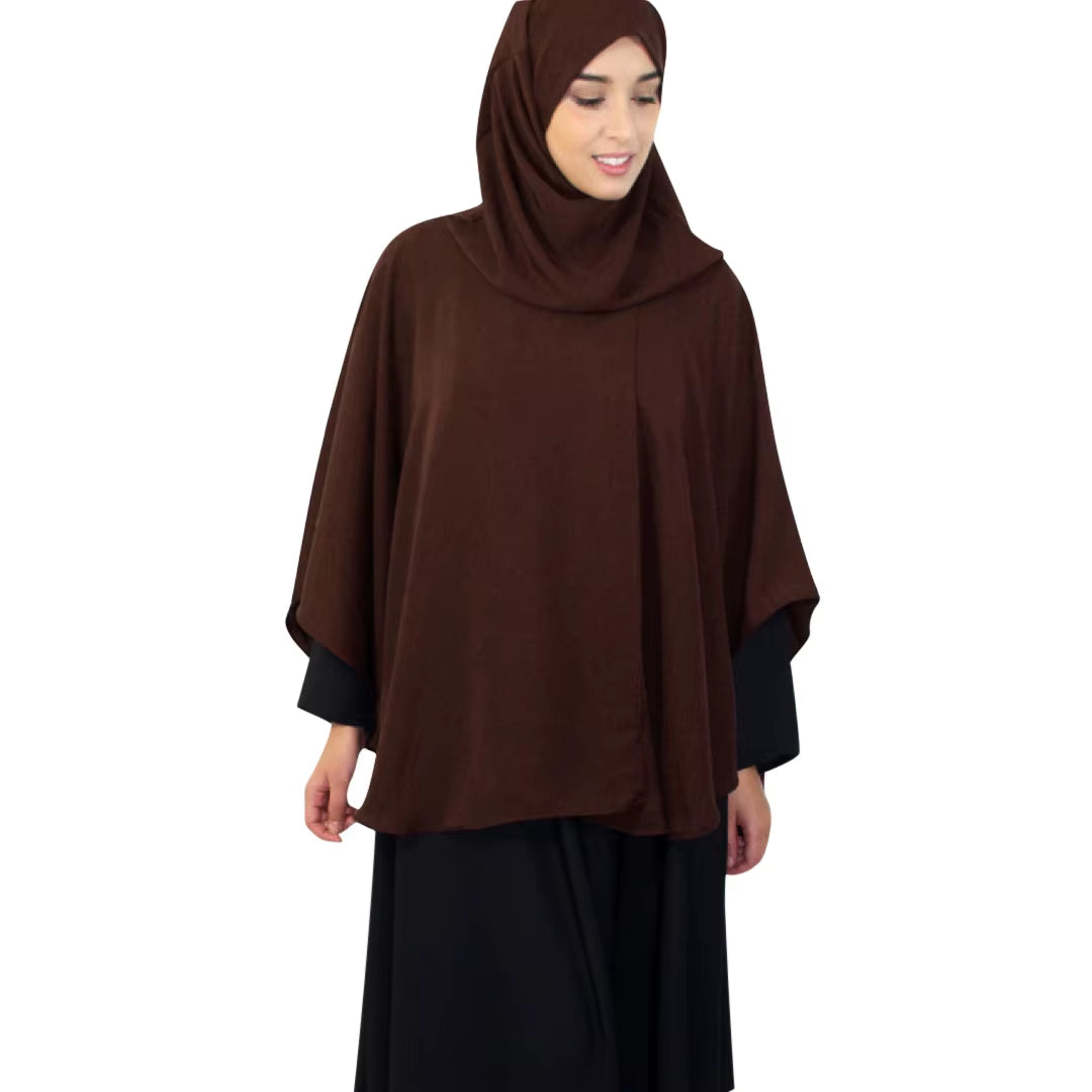 Muslim Hijab Overhead Prayer Dress for Women Islamic Scarf Burka Big Shawls Tops Shirts Ramadan Worship Service