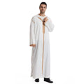 Muslim Men Hooded Robe Dishdasha Modest Islamic Dubai Saudi Prayer Abaya Kaftan Eid Ramadan Morocco Jubba Arab Thobe Abayas