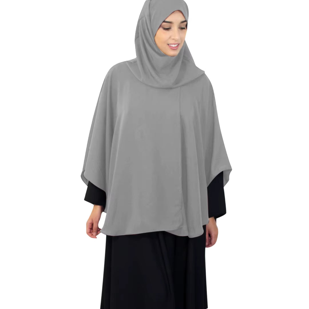 Muslim Hijab Overhead Prayer Dress for Women Islamic Scarf Burka Big Shawls Tops Shirts Ramadan Worship Service