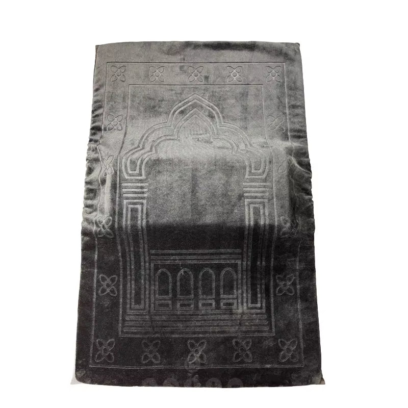 Prayer Rug Living Room Prayer Mat 70*110Cm Muslim Islamic Prayer Rug, Carpet Mat, Kneeling Poly Mat with Vintage Pattern, Tassel