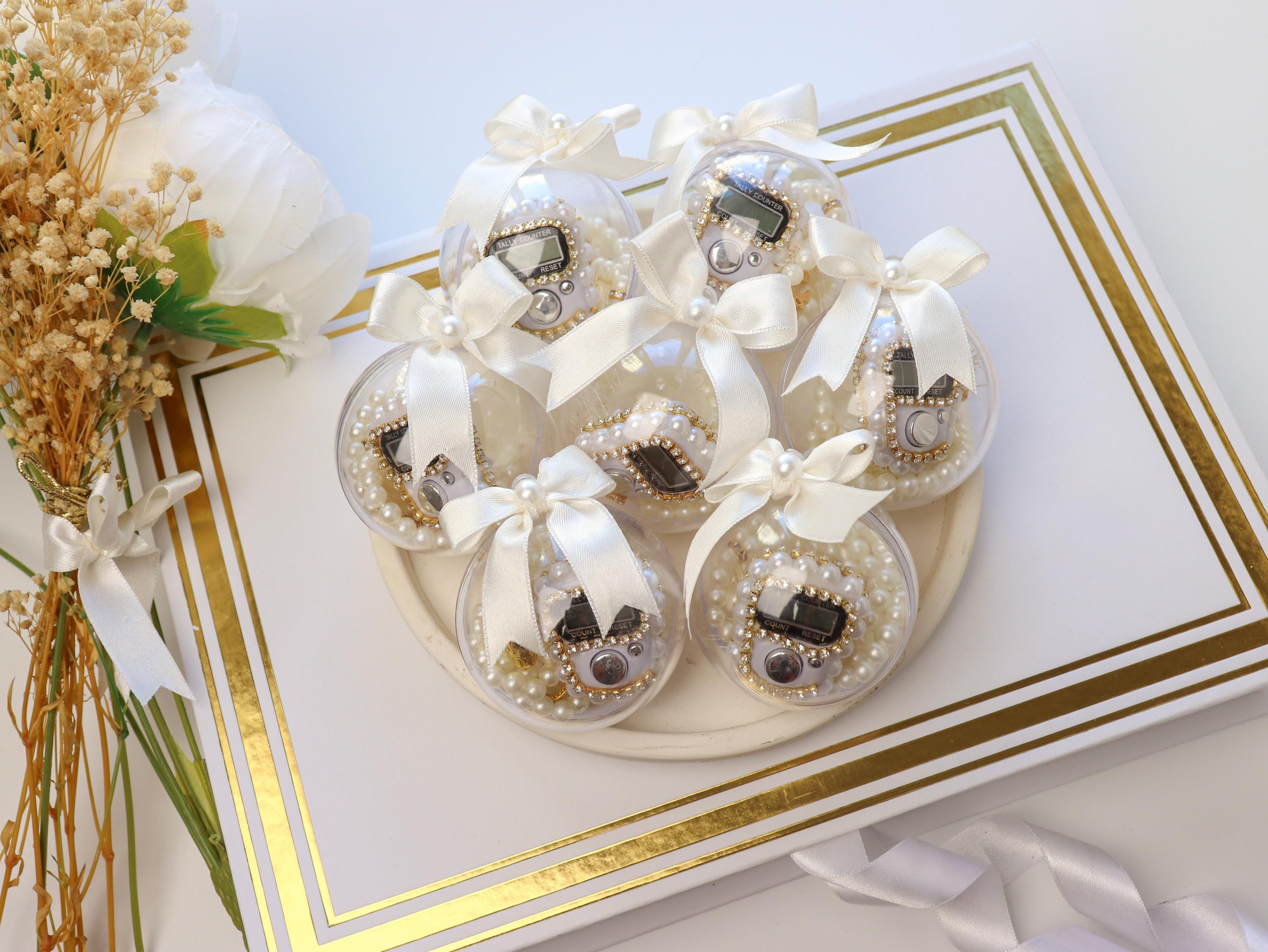 Digital Tasbih Set: Pearl Prayer Beads, Muslim Wedding Favor, Islamic Gifts, Ramadan, Eid